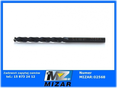 WIERTŁO 5mm HSS ZEBRA DIN338 WURTH-29667