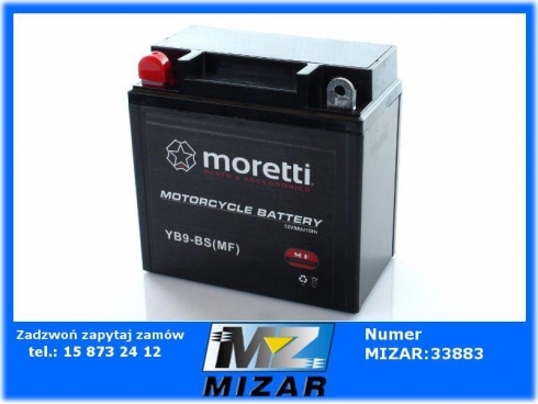 Akumulator żelowy 12V 9Ah MB9-BS Moretti-29786