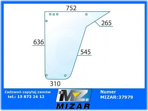 Szyba drzwi dolna Deutz 4507 4807 520751-30893