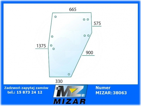 Szyba drzwi P Deutz DX-SC 4.10 4.30 4.50 4.70 6.05 04358530-30983