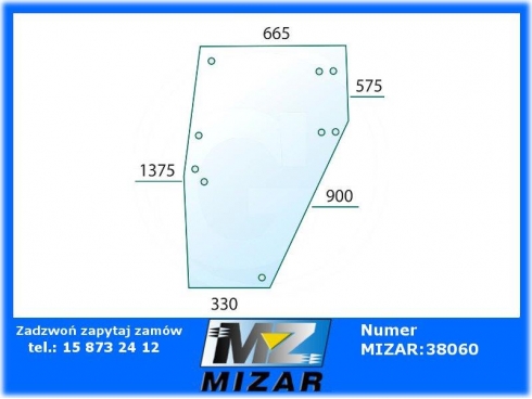 Szyba drzwi L Deutz DX-SC 4.10 4.30 4.50 4.70 6.05 04358529-30974