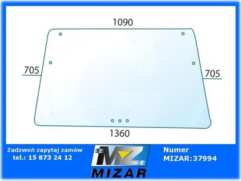 Szyba tylna górna Deutz DX 80 85 86 90 92 110 120 04337959-30910