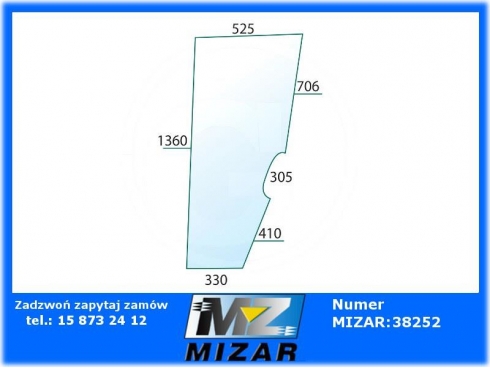 Szyba drzwi Deutz Agrosun 100 120 140 0.9234.212.020-31048