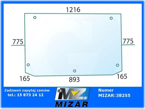 Szyba tylna Deutz Agtosun 100 120 140 0.9234.215.020-31051