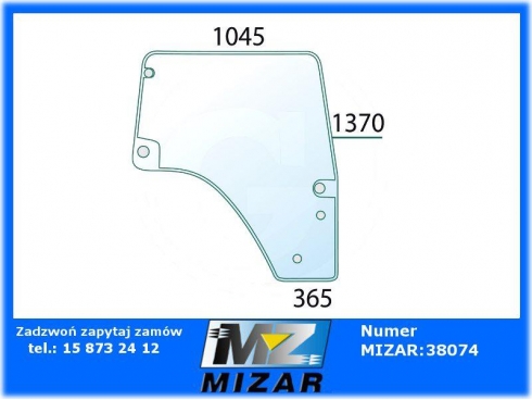 Szyba drzwi P Agrofarm 410 420 430 Deutz 0.015.5532.0/40 00155532040-31030