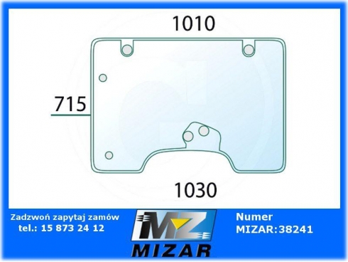 Szyba przednia wystawiana Deutz Agrokid 35 45 55 0.014.2291.0-31032
