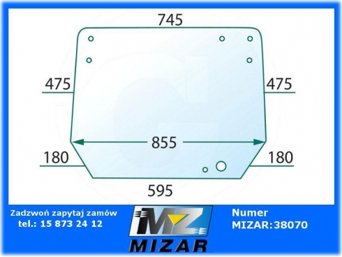 Szyba tylna C1000 AgroCompact Deutz 04401521-31017