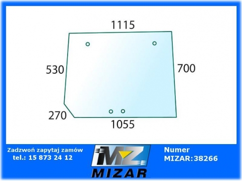 Szyba tylna Deutz DX3 Vario-Cub 3.10VC 3.30VC 04358486-31465