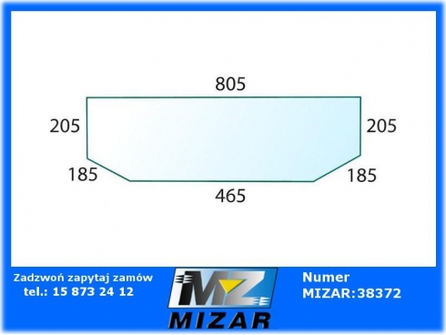 Szyba tylna dolna Deutz Agrotrac 100 110 130 150 0.007.5312.0/20-31438