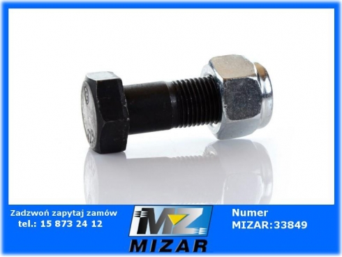 Śruba M16x1,5x45 12.9 z nakrętka do glebogryzarki-31569