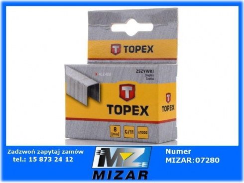 Zszywki typ G 1,2mm - 8mm 1000szt. TOPEX 41E408-31519