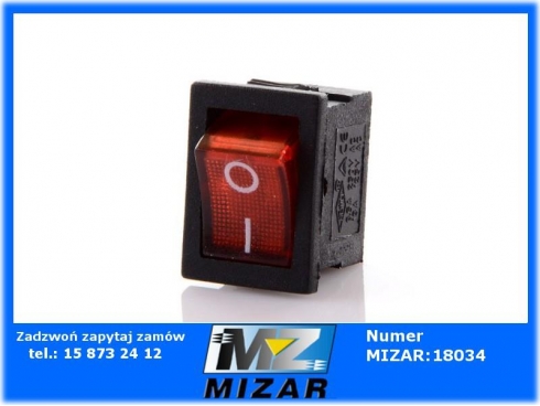 Złącze przełącznik MK1011 podświetlany czerwony 230V-31536