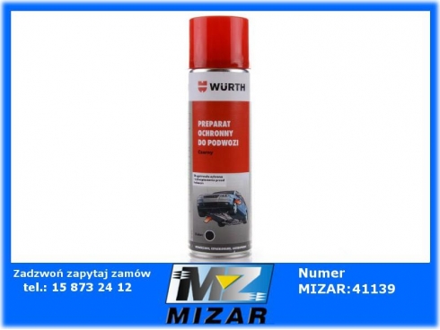 Preparat ochronny do podwozi czarny 500ml Wurth-31611