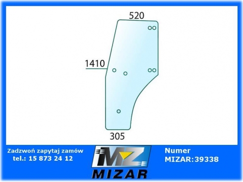 Szyba drzwi prawa Fendt Farmer 250S 260S 280S 297810030220-31751