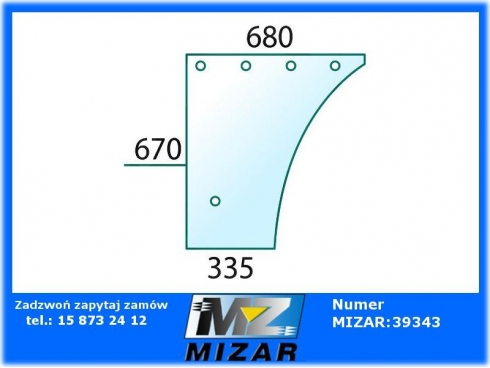 Szyba drzwi dolna L/P Fendt Farmer 240 250 260 247811030111-31717