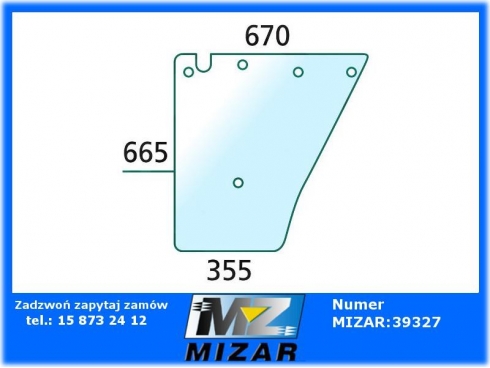 Szyba drzwi dolna L/P Fendt Farmer 250 260 270 205810030111-31760