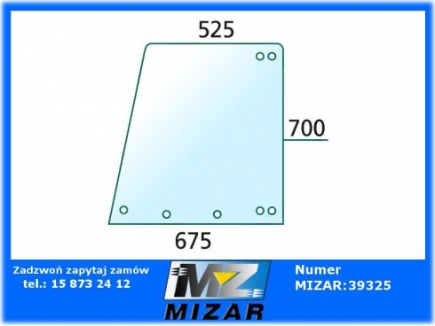 Szyba drzwi górna L/P Fendt Farmer 250 260 270 205810030101-31758