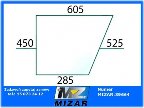 Szyba boczna dolna prawa Fendt Favorit 610 611 612 275500210230-31805