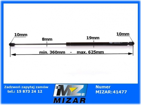 Amortyzator gazowy pokrywy bagażnika Ford Fiesta-31899