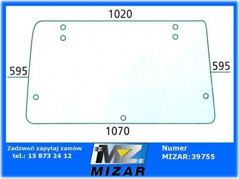 Szyba tylna CS 7 11 12 14 15 Fiat 580 680 780 880 5121385 5113393-31982