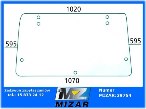 Szyba tylna CS 15 Fiat 580 680 780 880 980 55-88 5123196-31979