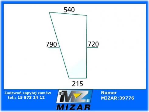 Szyba drzwi dolna L/P Ford Fritzmeier Eur. III IV 520592-32003