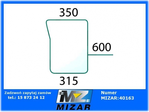 Szyba przednia dolna L/P John Deere 5070M 5080M R199280-32126