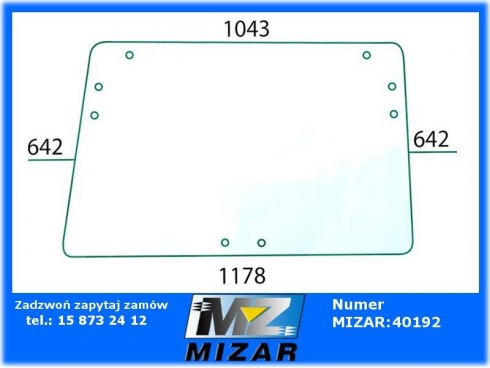 Szyba tylna John Deere VCE Sekura SEK299 SK74 L33892-32189