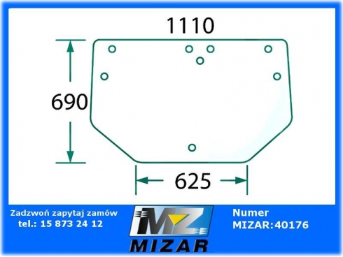 Szyba tylna John Deere 5300 5400 5500 5310 5410 ER047360-32154