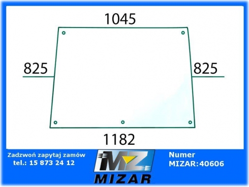 Szyba przednia Massey Ferguson 274 284 294 377 387 397 675 690 698 699 1004 1007 1014 1024 3301875M3 3304539M1-32235