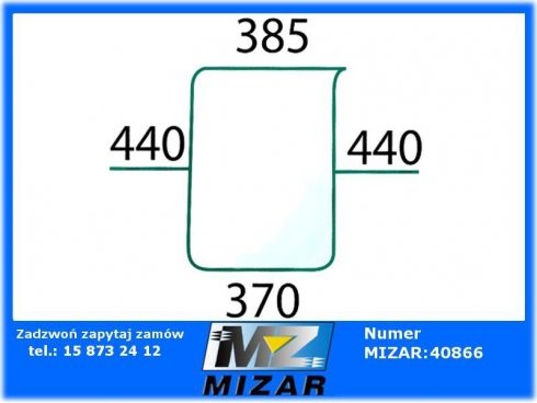 Szyba dzielona L/P Renault TX TS seria TZ zielona 7700016585 7700017128-32495