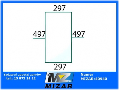 Szyba dzielona L/P Renault 461 551 651 1976-1978 7701350520-32576