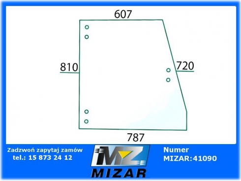 Szyba boczna przednia prawa Steyr 8140 8150 8160-32675