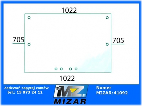 Szyba tylna Steyr 8140 8150 8160 8170 1-34-171-046-32677