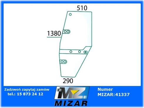 Szyba drzwi lewa Steyr SK II dwudrzwiowa 8060 8070-32709