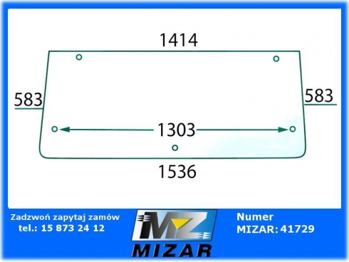 Szyba tylna osłona Zetor BK6011 BK6245 62117909 6211-7909-32782