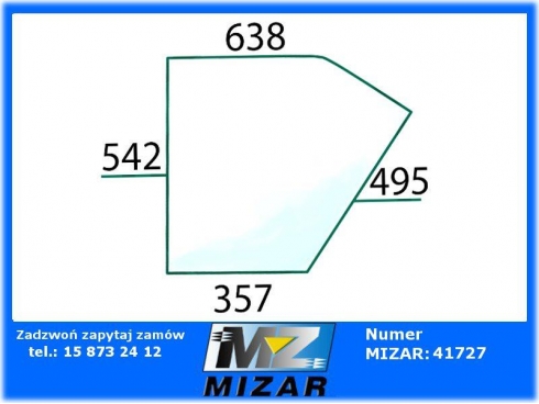 Szyba drzwi dolna L/P Zetor BK6011 BK6245 59117962 5911-7962-32780