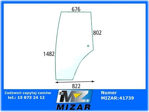 Szyba drzwi prawa Zetor 3321 3341 4321 4341 5321 53369093 53.369.093-32789