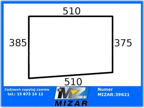 Szyba przednia dolna lewa Fendt Xylon przyciemniana 524810011240-32892