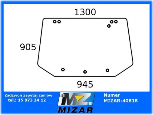 Szyba przednia wystawiana New Holland T4.55 T4.65 84218213-33009