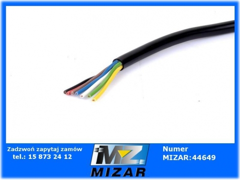 Przewód YLYS 7x1,5mm2 czarny 7-żyłowy do instalacji w przyczepach 1mb-34743