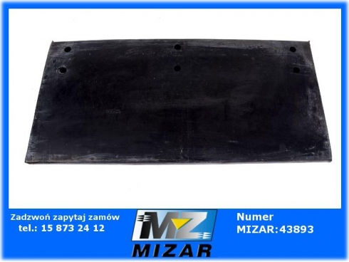 Lemiesz gumowy pługa śnieżnego 515x250x50mm  do pługa Schmidt Z 4453 Schmidt - pług SNK 270 Z-4453; PO 641 Z-2838-3