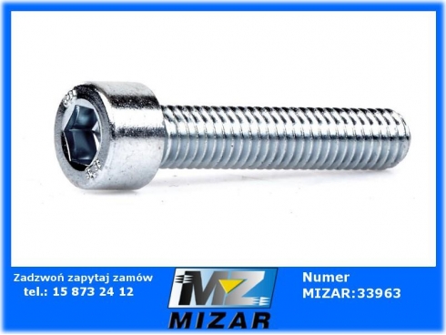 Śruba imbusowa M6x30mm kl. 8.8 ocynk 5szt.-34801