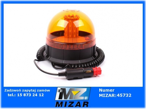 Lampa ostrzegawcza kogut Led 12v 24v 12W na magnes-35748