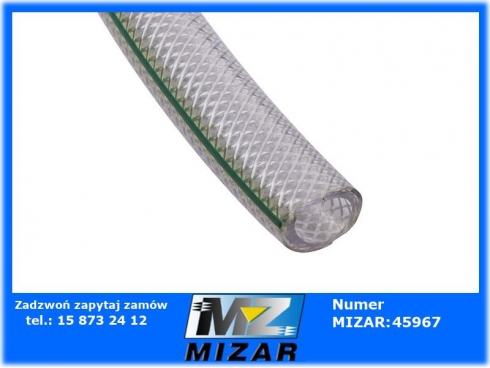 Wąż do opryskiwacza 16mm 14bar 1mb zbrojony przezroczysty-36447