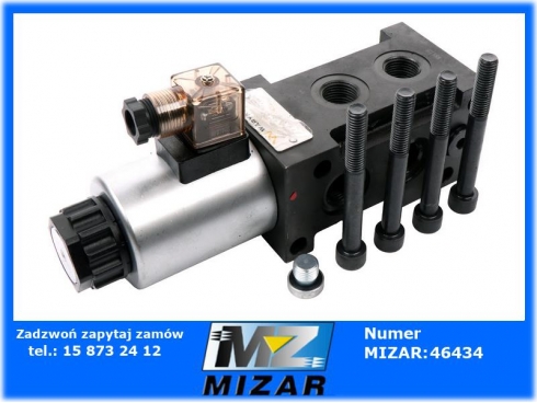 Dzielnik zawór elektrozawór kierunkowy elektromagnetyczny kontroli 1/2" 12V 80L 6/2 E-E12DVS6/2-80l Waryński-36411