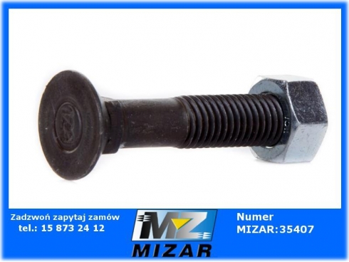 Śruba płużna z nakrętką M12x60 DIN 608 kl. 10.9-36547