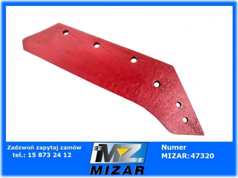 Lemiesz pługa Kverneland prawy 567mm Waryński 073004-36991