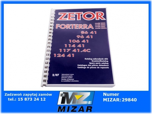 KATALOG CZĘŚCI ZETOR 8641-12441 FORTERRA-37030