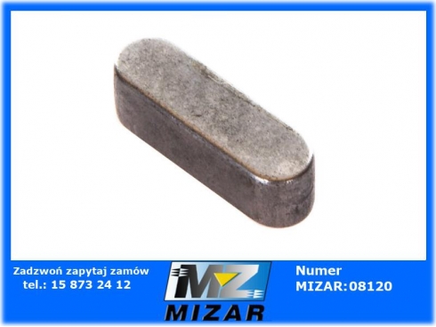 Wpust pryzmatyczny okrągły 6x6x20mm DIN 6885A-37297